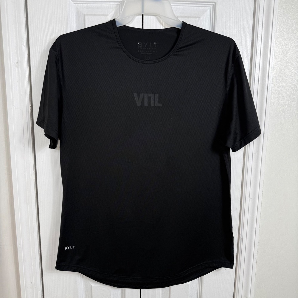 BYLT Drop Cut Performance Shirt L Black Minimalist Athleisure Techwear Tee